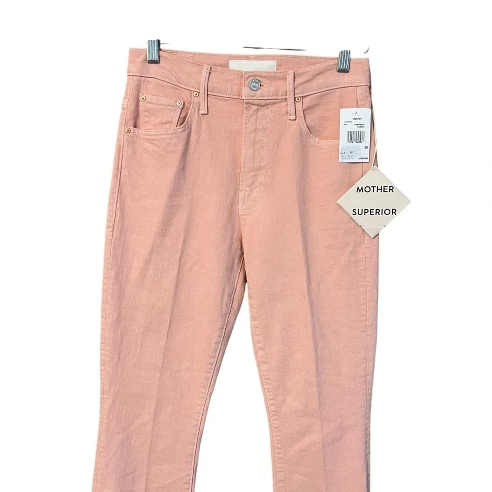 Mother Superior The Insider Hover Jeans Peach Parfait 26 NWT Spring Contemporary - Picture 2 of 7